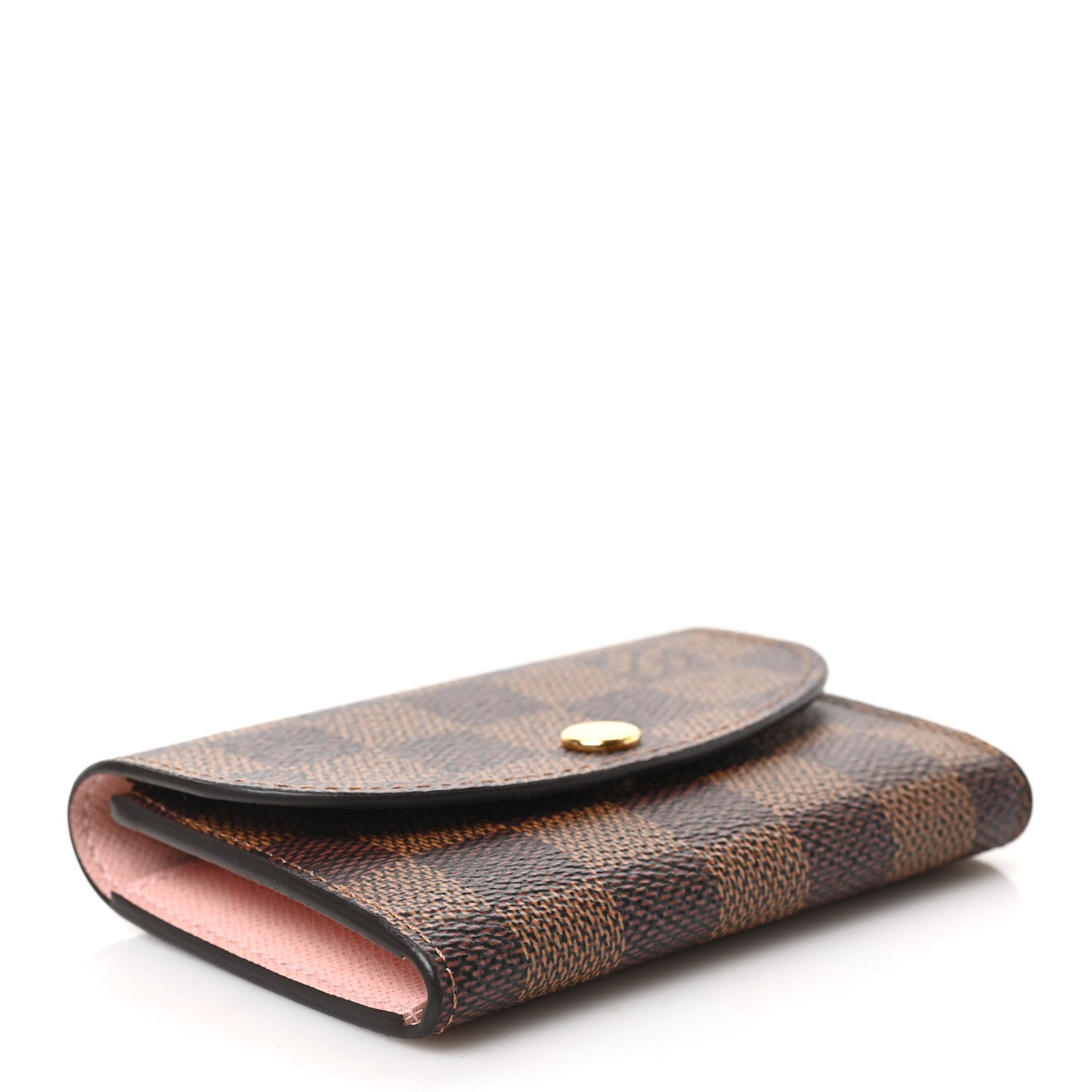 Damier Ebene Rosalie Coin Purse Rose Ballerine