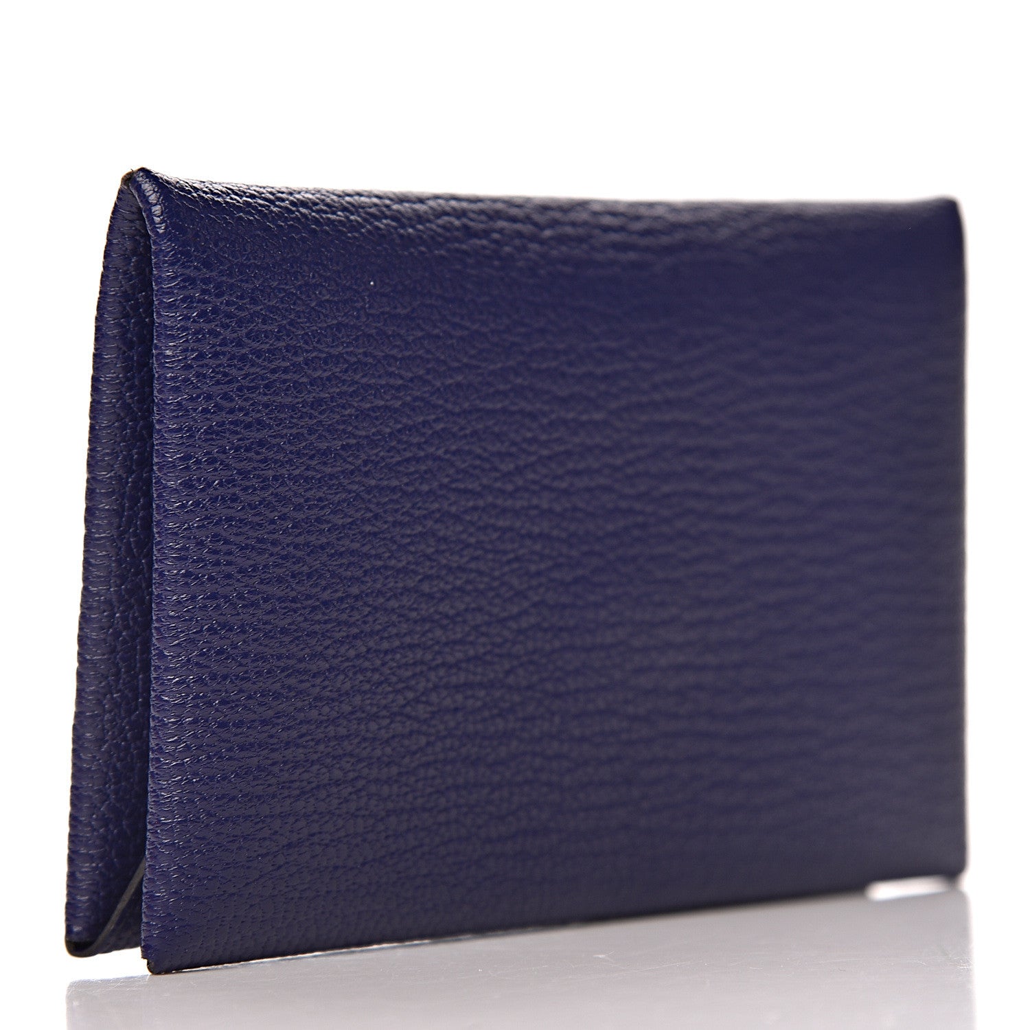 Hermes Chevre Mysore Calvi Card Case Bleu Encre 3 of 8
