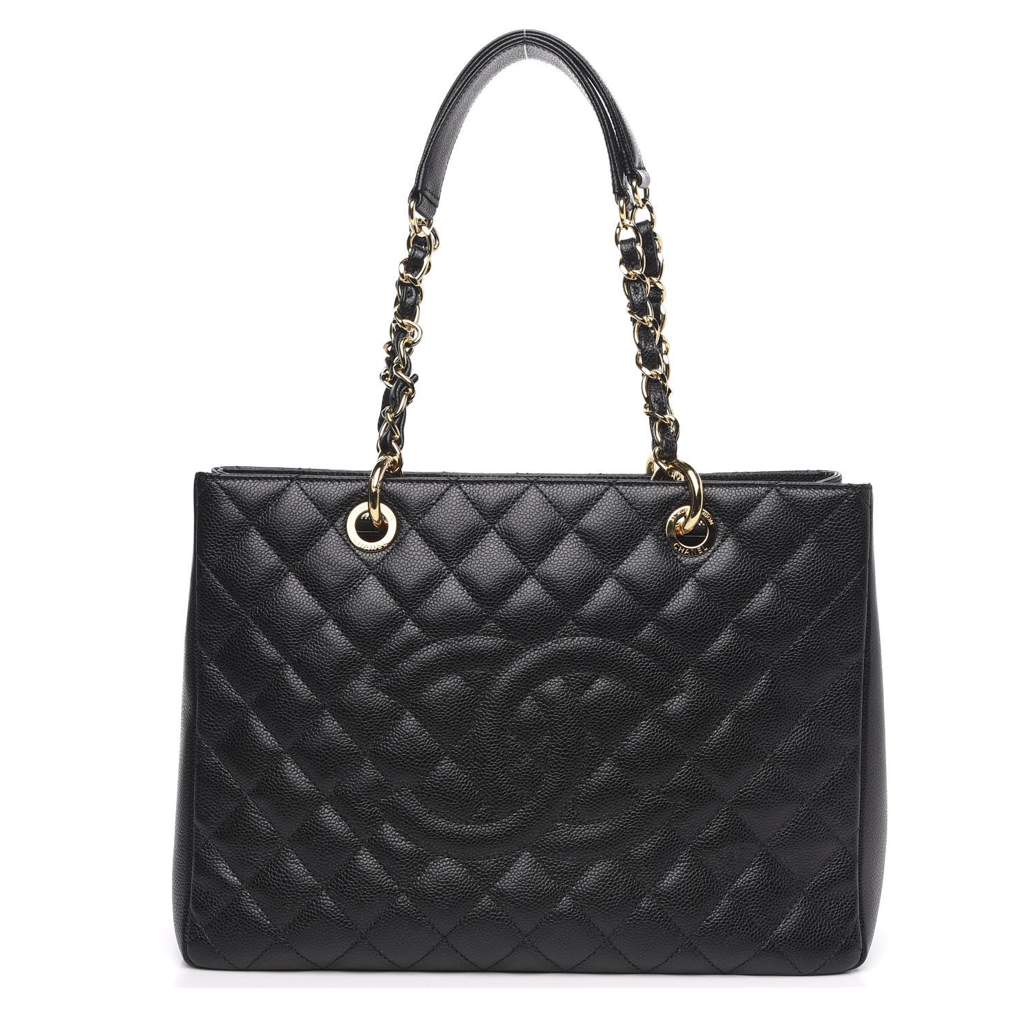 Chanel Caviar Quilted Grand Shopping Tote GST Black 1 of 9