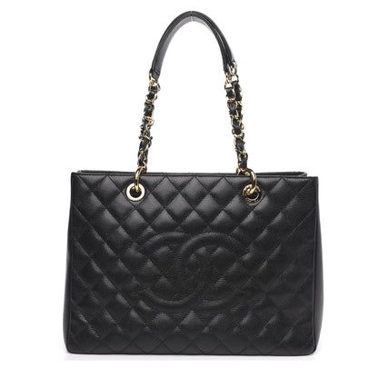 Chanel Caviar Quilted Grand Shopping Tote GST Black 1 of 9