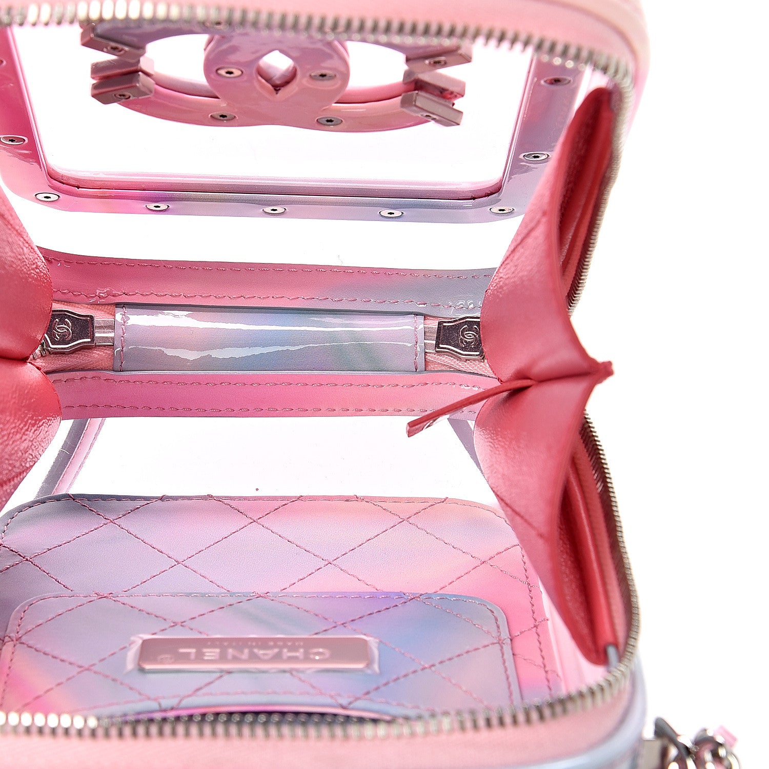 Chanel Plexiglass Vertical Vanity Bag Pink 4 of 9