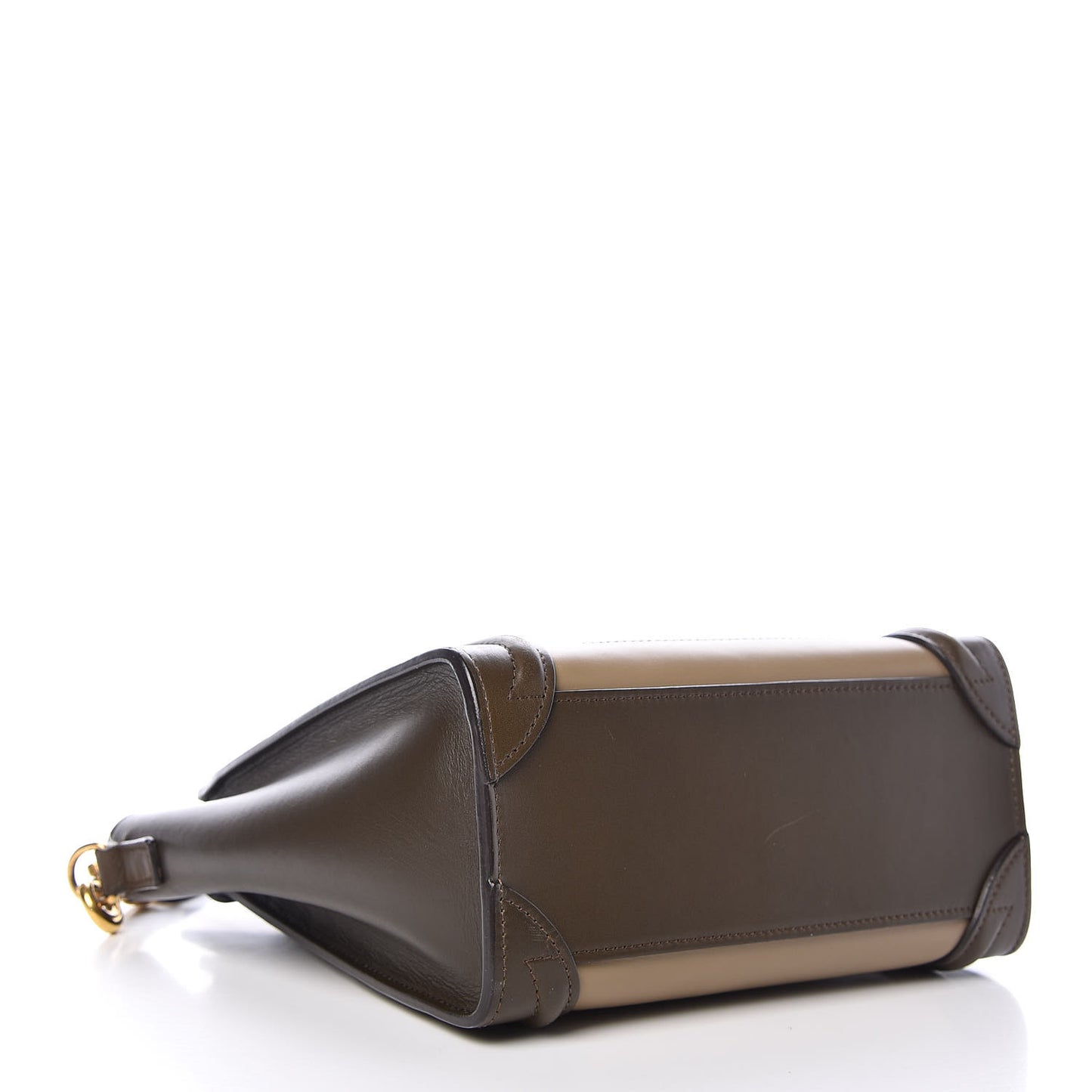 Smooth Calfskin Nano Tri-Color Luggage Khaki
