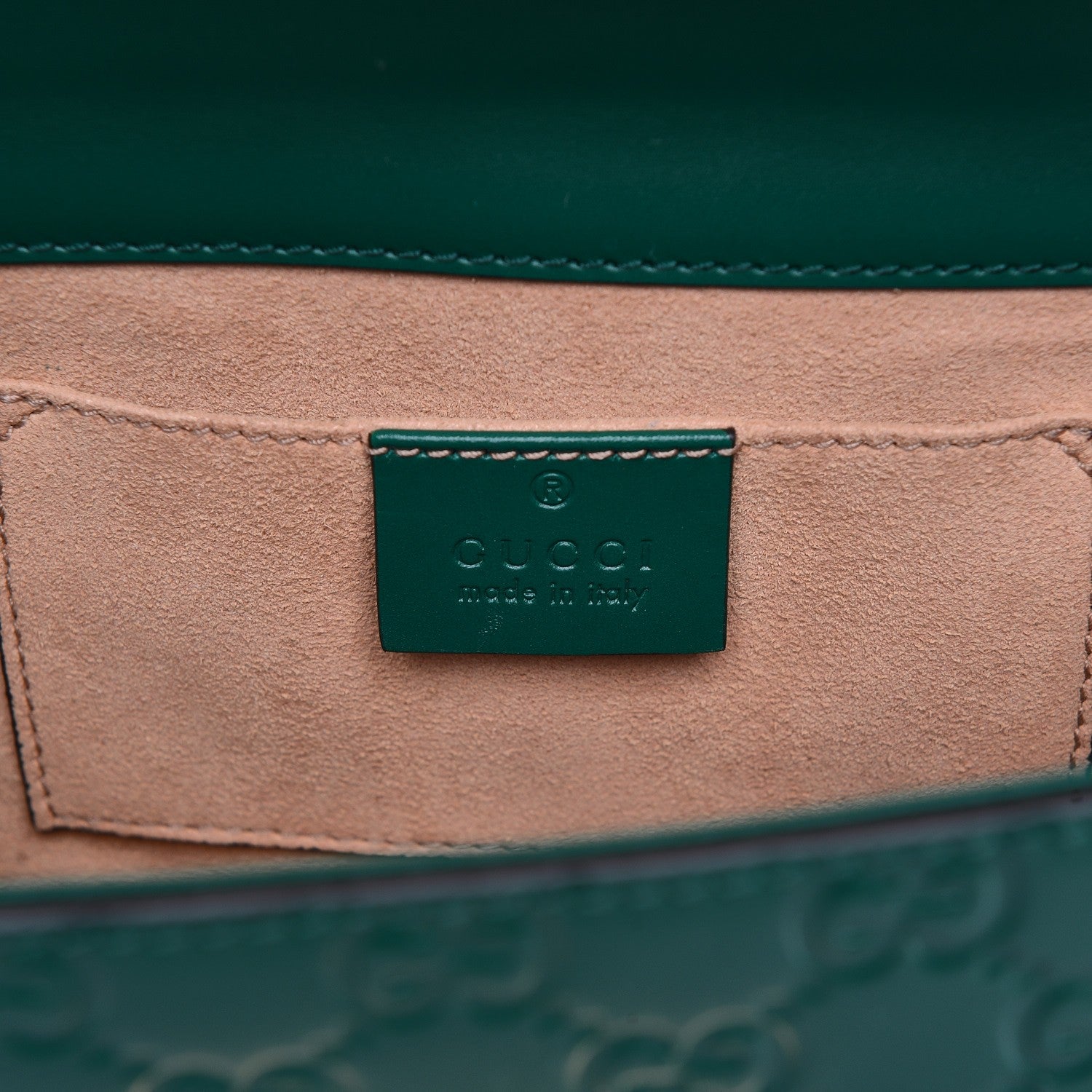 Gucci Guccissima Small Padlock Shoulder Bag Emerald 5 of 7