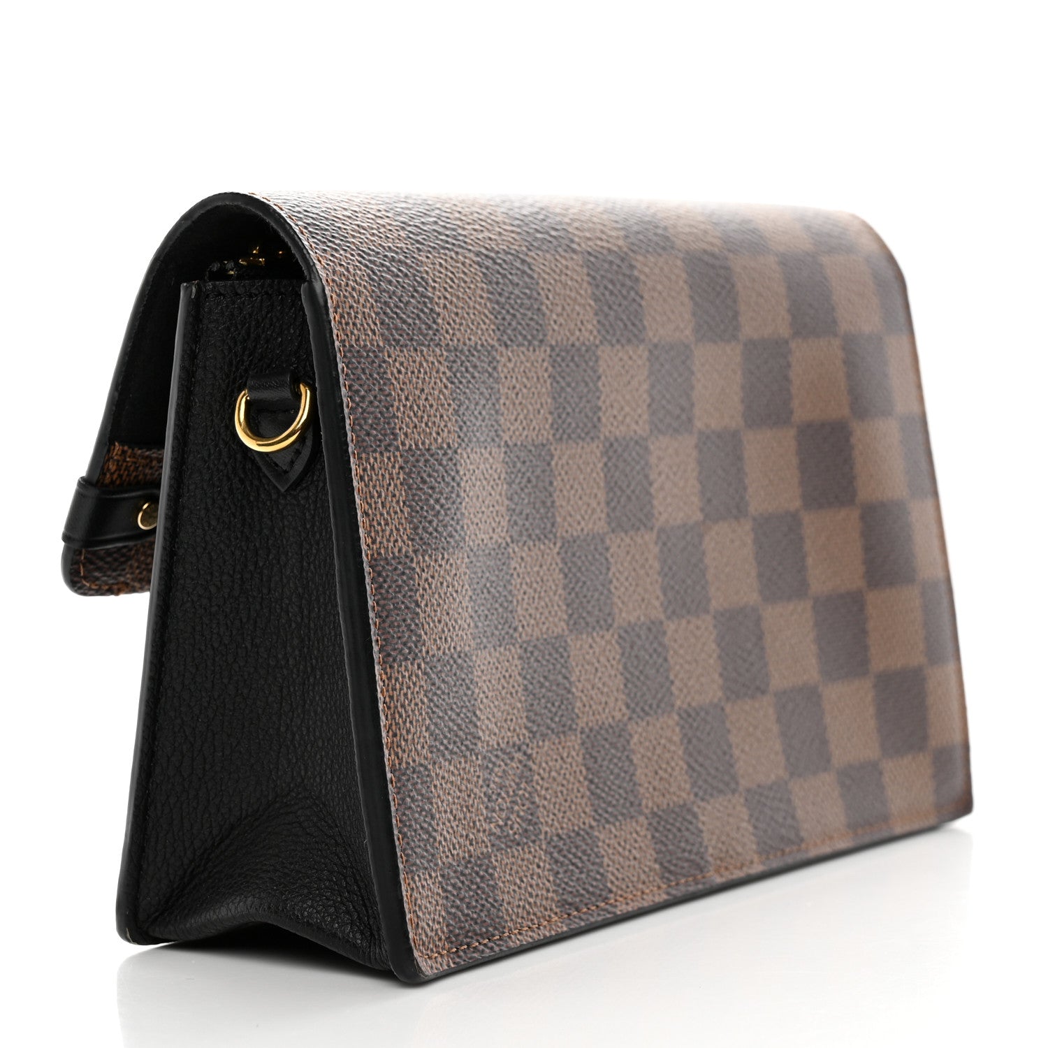 Louis Vuitton Damier Ebene Vavin Chain Wallet Black 3 of 12