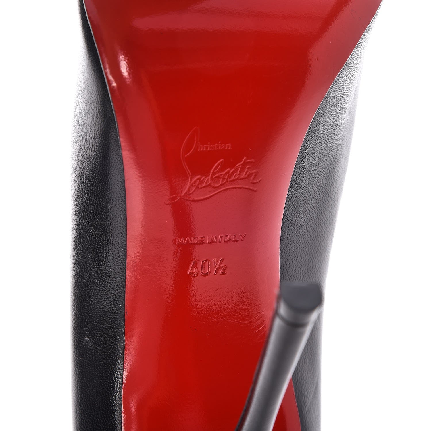 Christian Louboutin Shiny Nappa Toot Couverte 100 Pumps 40.5 Black 6 of 7