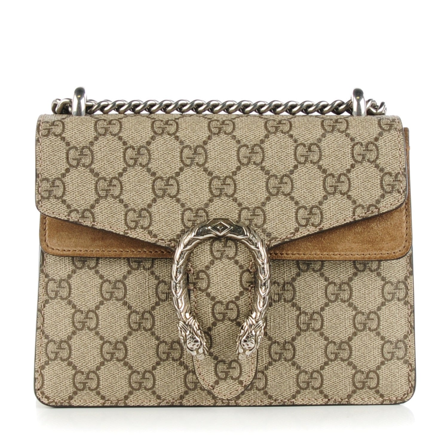 Gucci GG Supreme Monogram Mini Dionysus Shoulder Bag Taupe 1 of 7