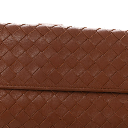 Bottega Veneta Madras Goatskin Intrecciato Flap Wallet Tea 15 of 16