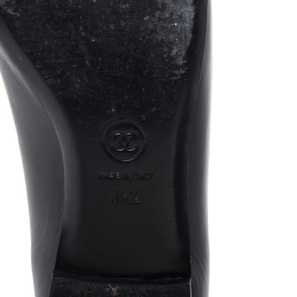 Chanel Lambskin Grosgrain Camellia Ballerina Flats 39.5 Black 9 of 10