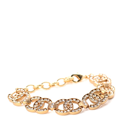 Chanel Crystal CC Bracelet Gold 1 of 4