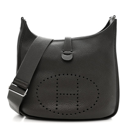 Hermes Taurillon Clemence EVELYNE III GM Graphite 1 of 10