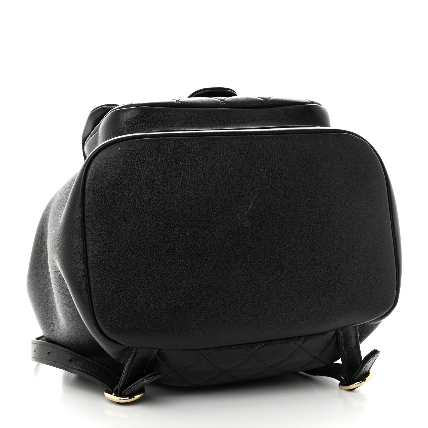 Chanel Lambskin Quilted Large Duma Drawstring Backpack Black 4 of 11