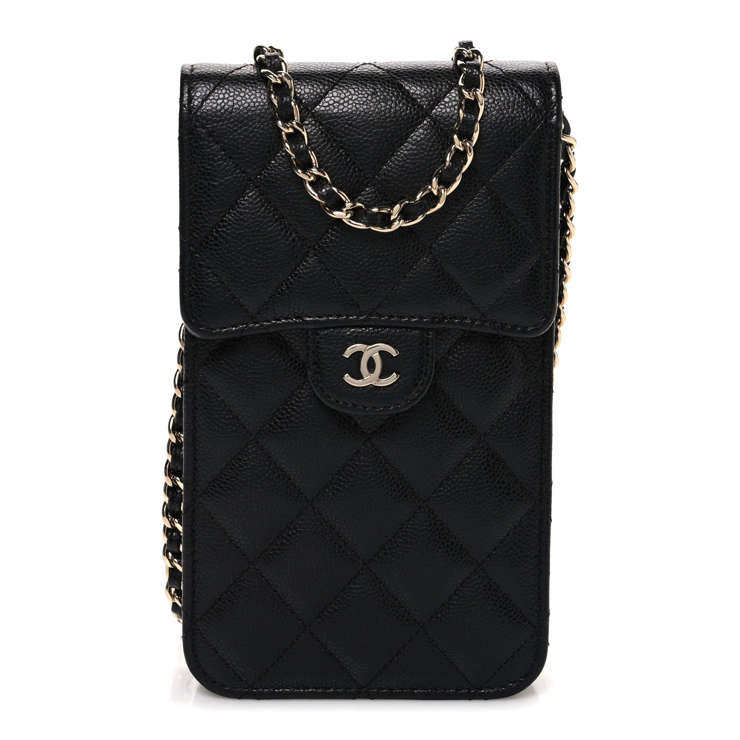 Chanel Caviar Quilted Classic Phone Holder Black 1 of 11