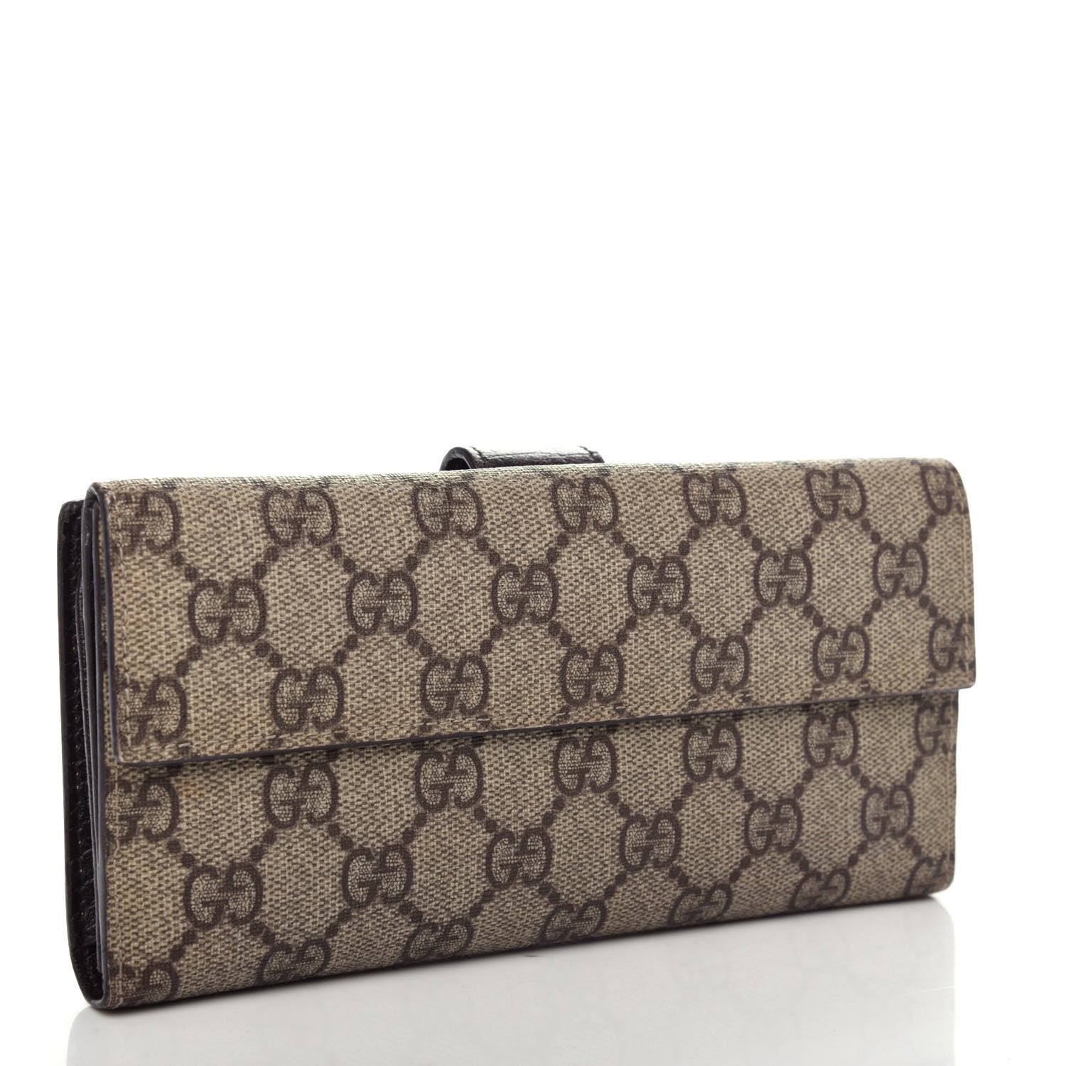 Gucci GG Plus Monogram Ladies GG Continental Wallet Beige Ebony Cocoa 3 of 9
