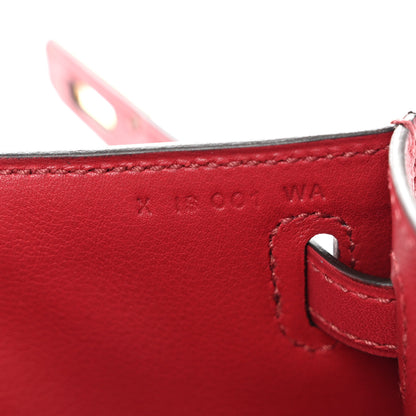 Hermes Swift Kelly Pochette Clutch Rouge Grenat 7 of 11