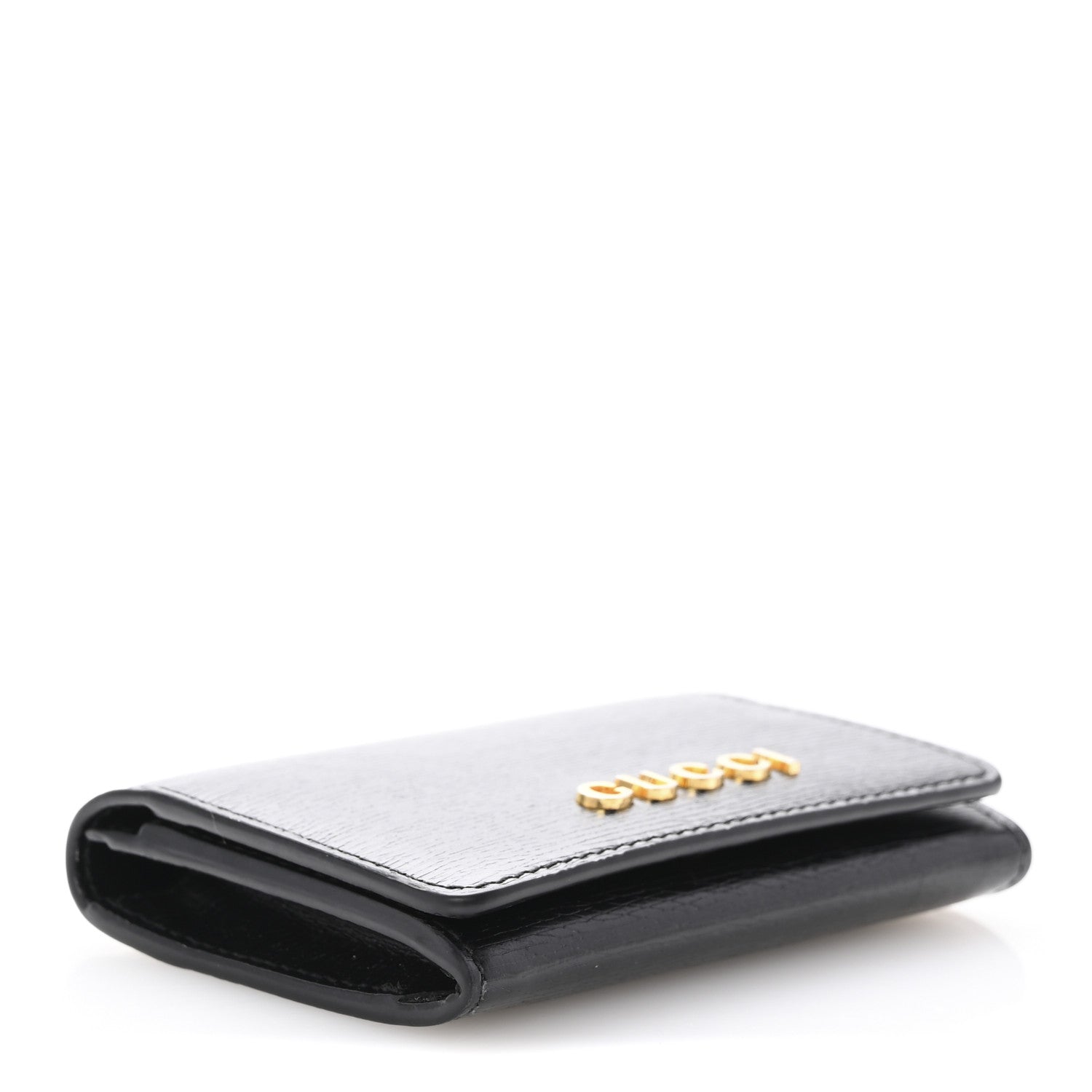 Gucci Azalea Calfskin Script Card Case Black 4 of 10