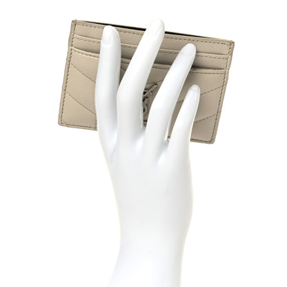 Saint Laurent Calfskin Y Quilted Monogram LouLou Credit Card Case Ivory 2 of 9