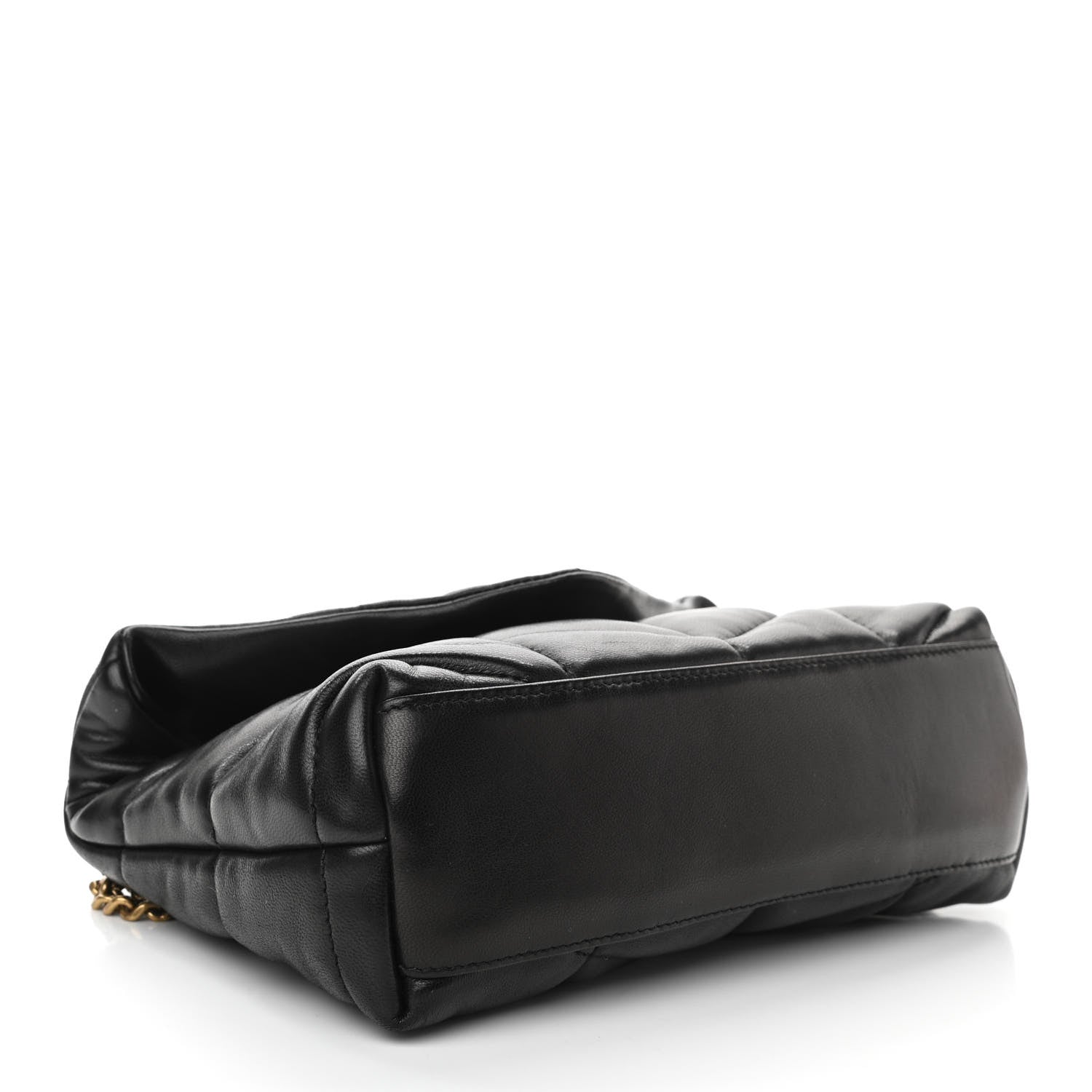 Saint Laurent Lambskin Quilted Toy Loulou Puffer Monogram Chain Satchel Black 3 of 8