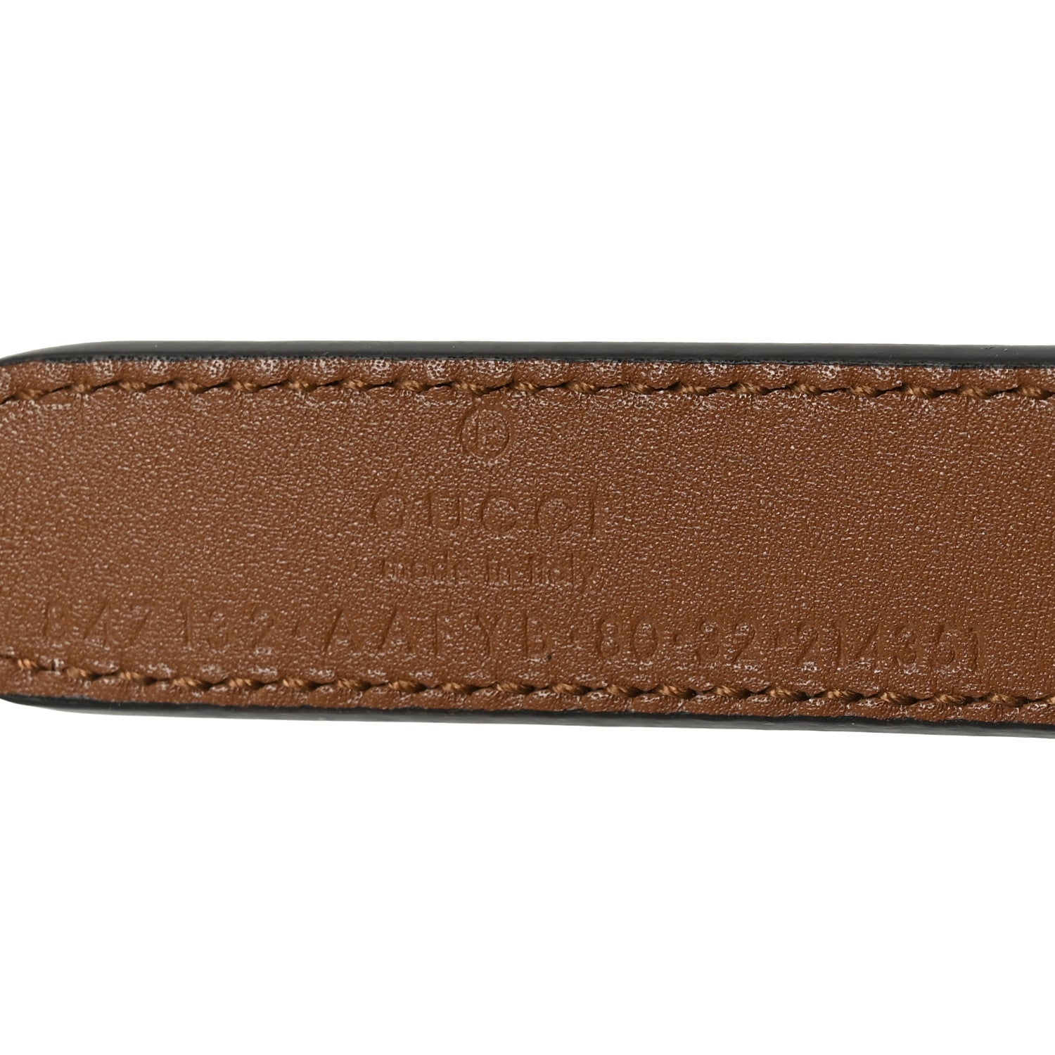 Gucci Arabella Calfskin Guccissima Double G Reversible 20mm Belt 80 32 Porcelain Rose Brown 4 of 5