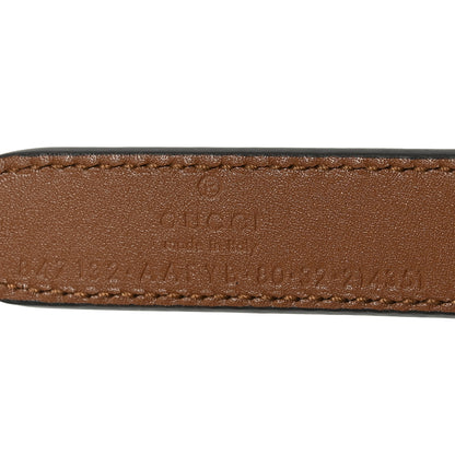 Gucci Arabella Calfskin Guccissima Double G Reversible 20mm Belt 80 32 Porcelain Rose Brown 4 of 5