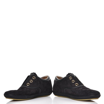 Louis Vuitton Nubuck Embossed Monogram Popincourt Sneakers 36 Black 6 of 11