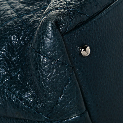 Chanel Glazed Calfskin Large On The Road Tote Dark Blue 9 of 13