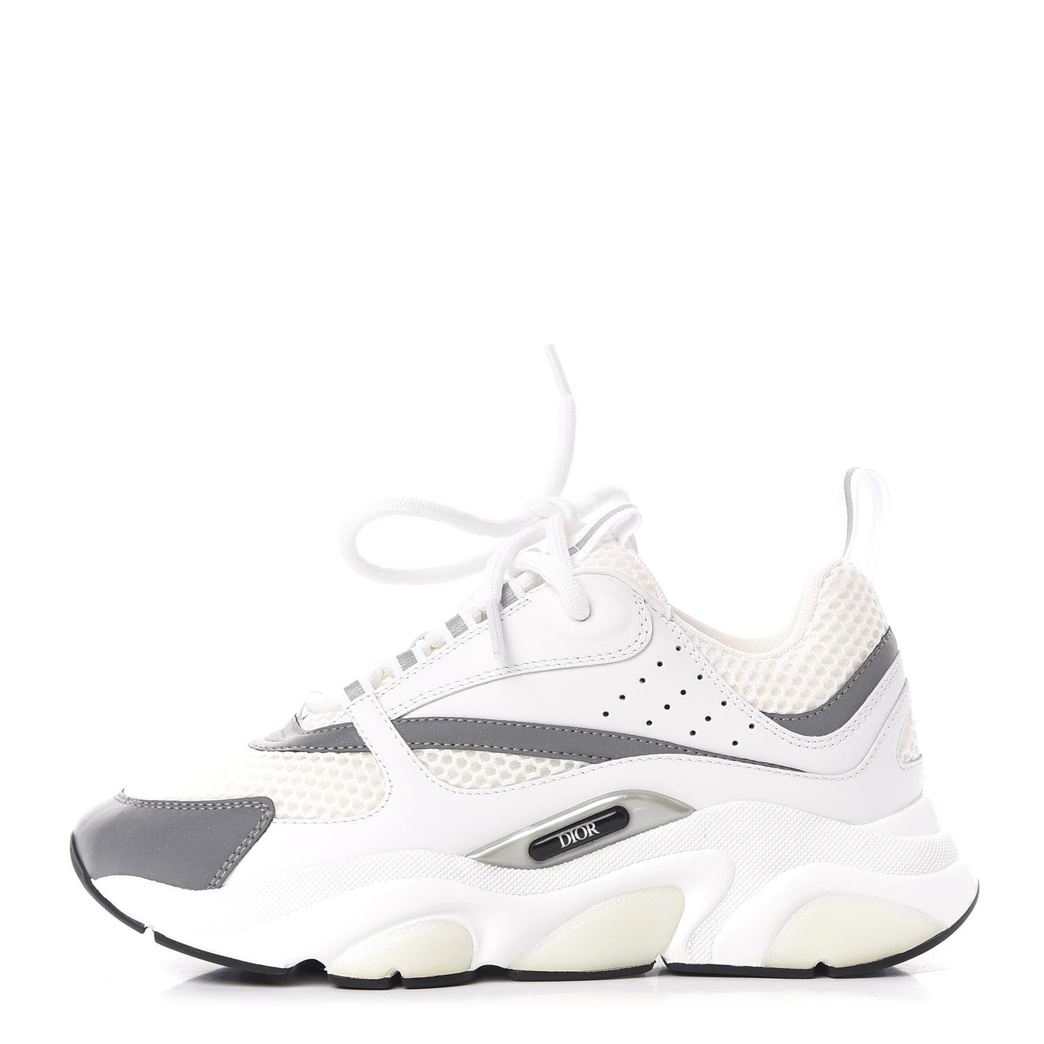 Christian Dior Technical Mesh Calfskin Mens B22 Sneakers 37 White 1 of 11