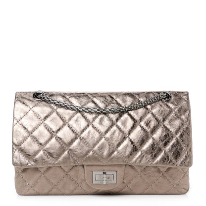 Chanel Metallic Aged Calfskin Quilted 2.55 Reissue 227 Flap Pewter 1 of 10