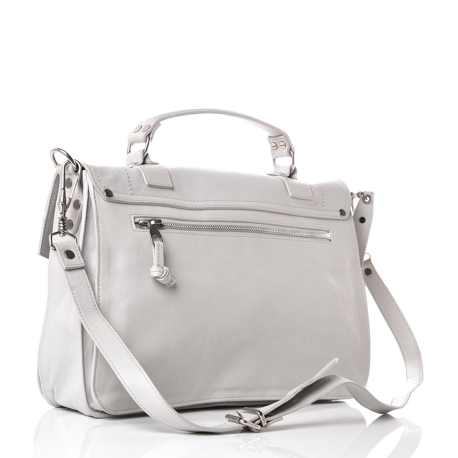 Proenza Schouler Lambskin Medium PS1 Satchel Pale Steel 3 of 15