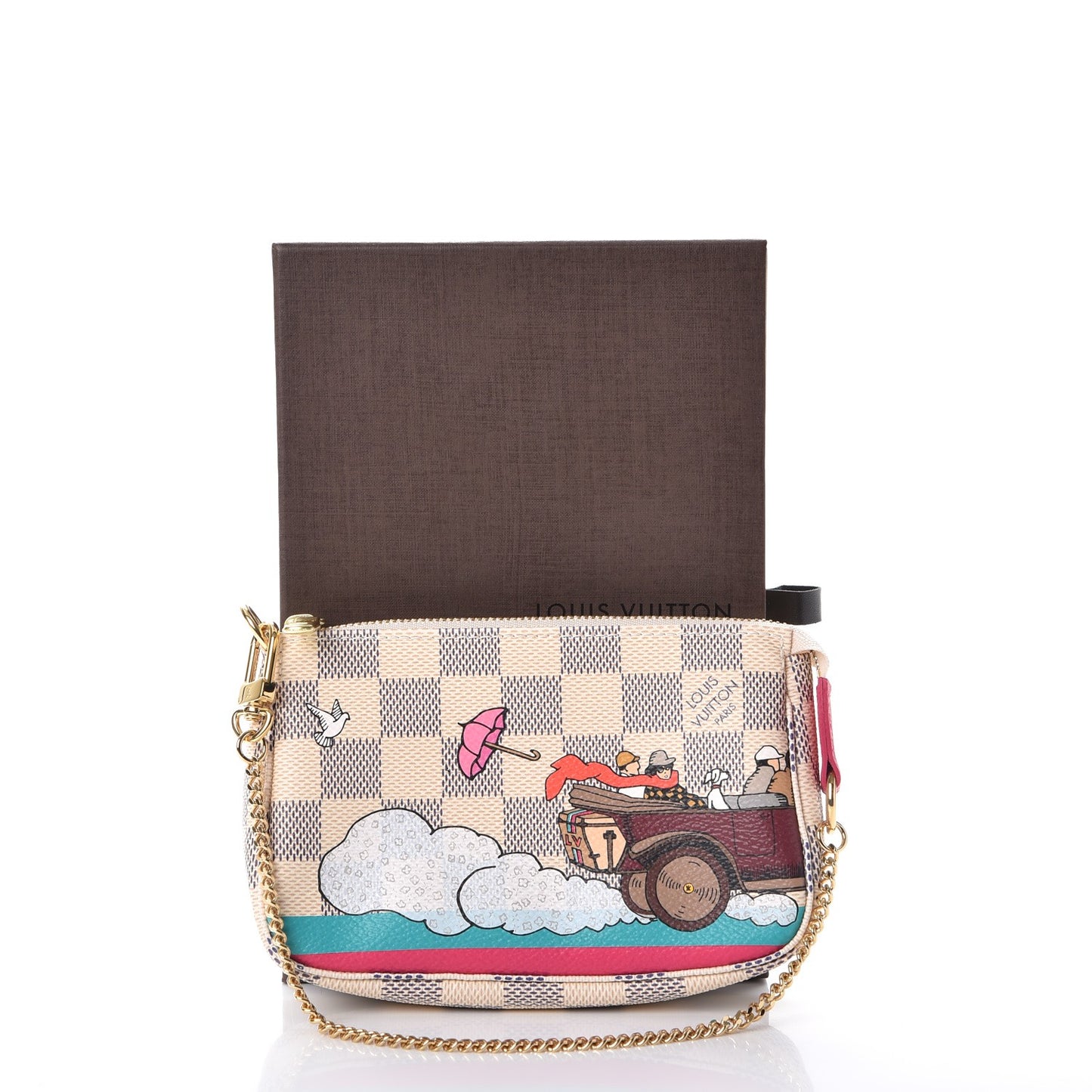 Damier Azur 2015 Christmas Animation Mini Pochette Accessories