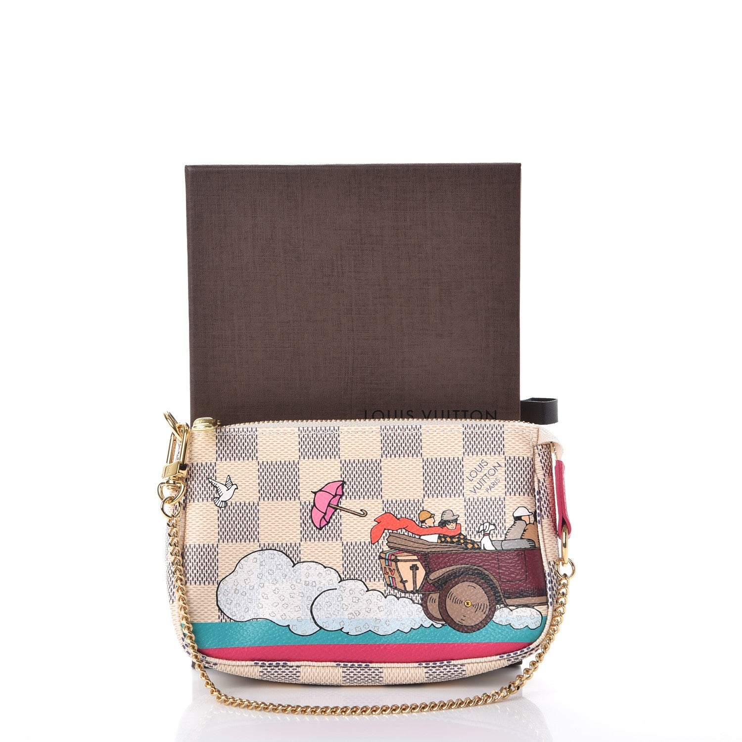 Louis Vuitton Damier Azur 2015 Christmas Animation Mini Pochette Accessories 8 of 8