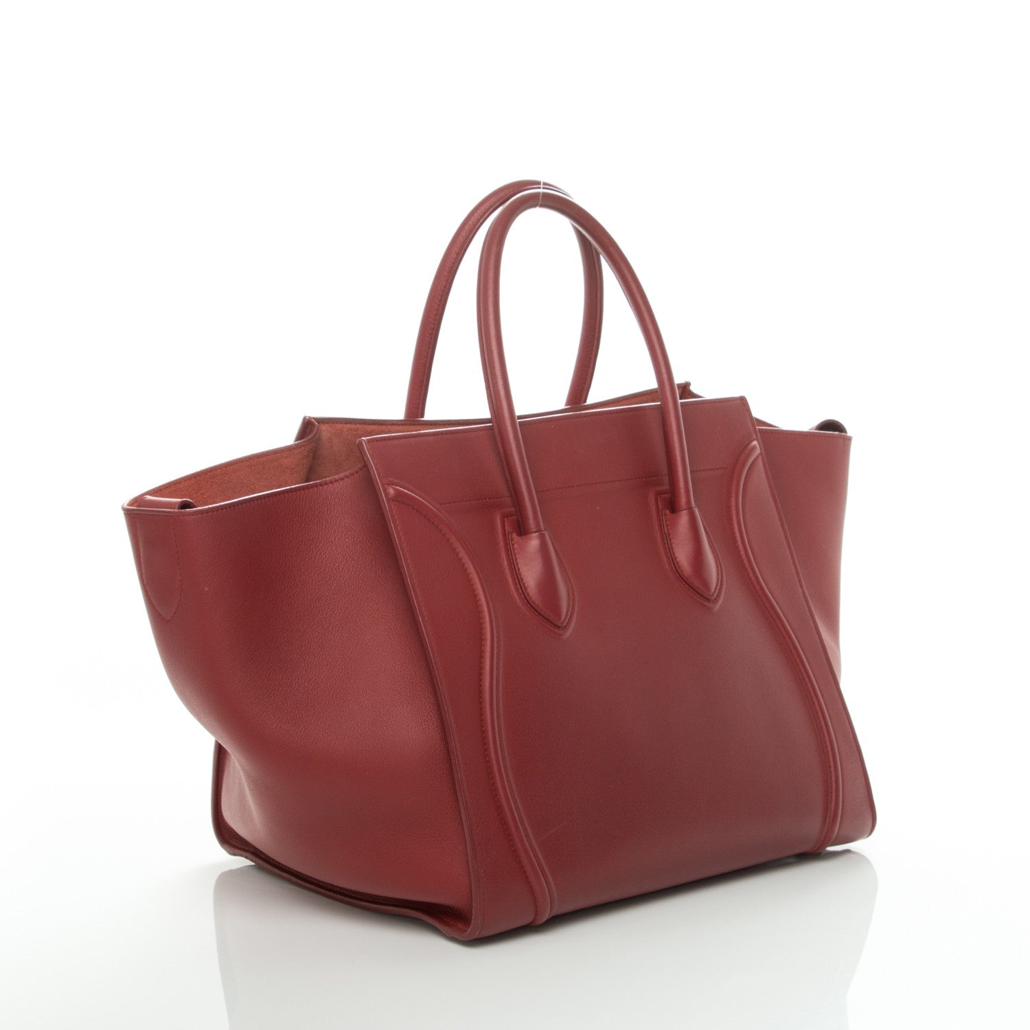 Celine Supple Calfskin Medium Phantom Luggage Red 3 of 10