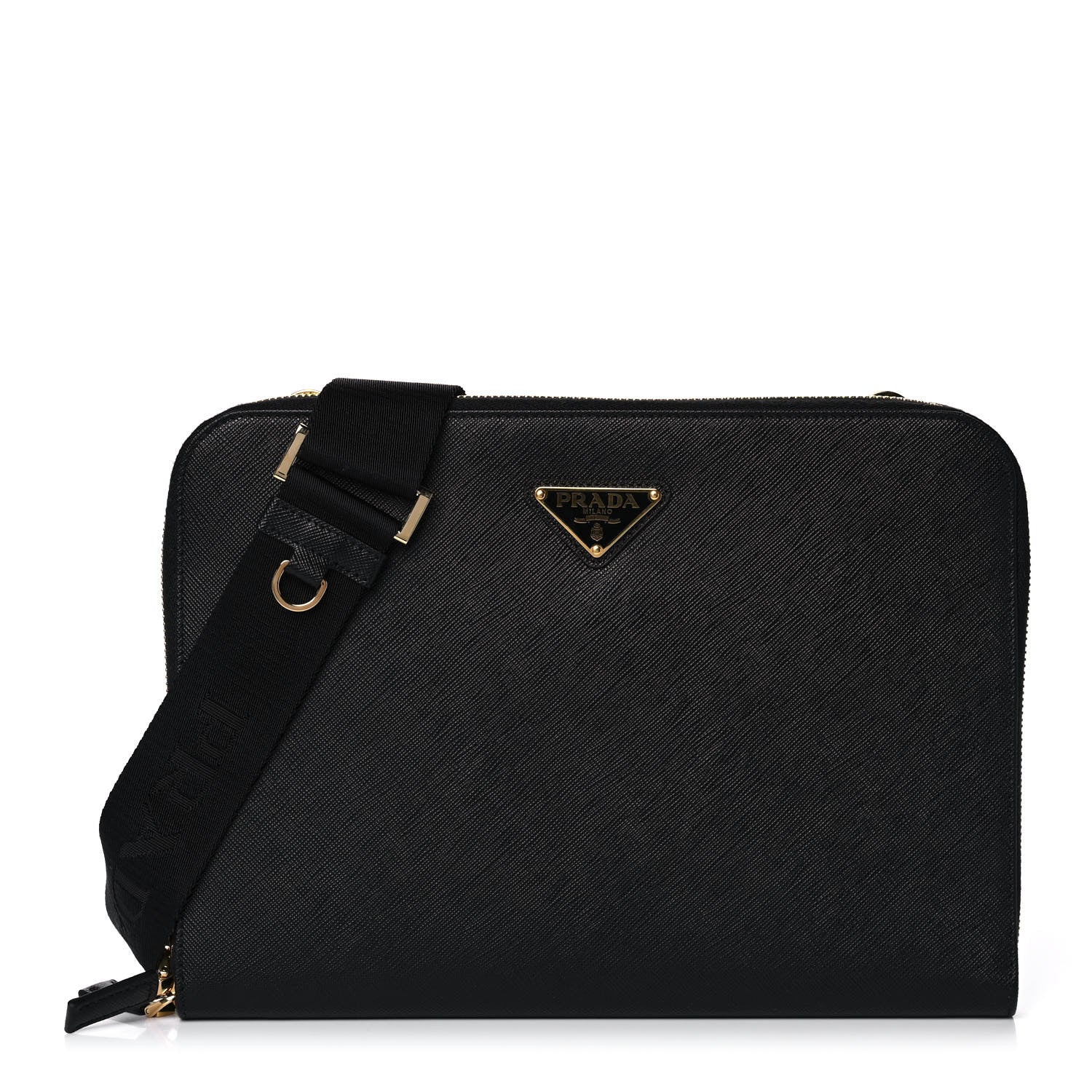 Prada Saffiano Lux Crossbody Bag Black 1 of 10