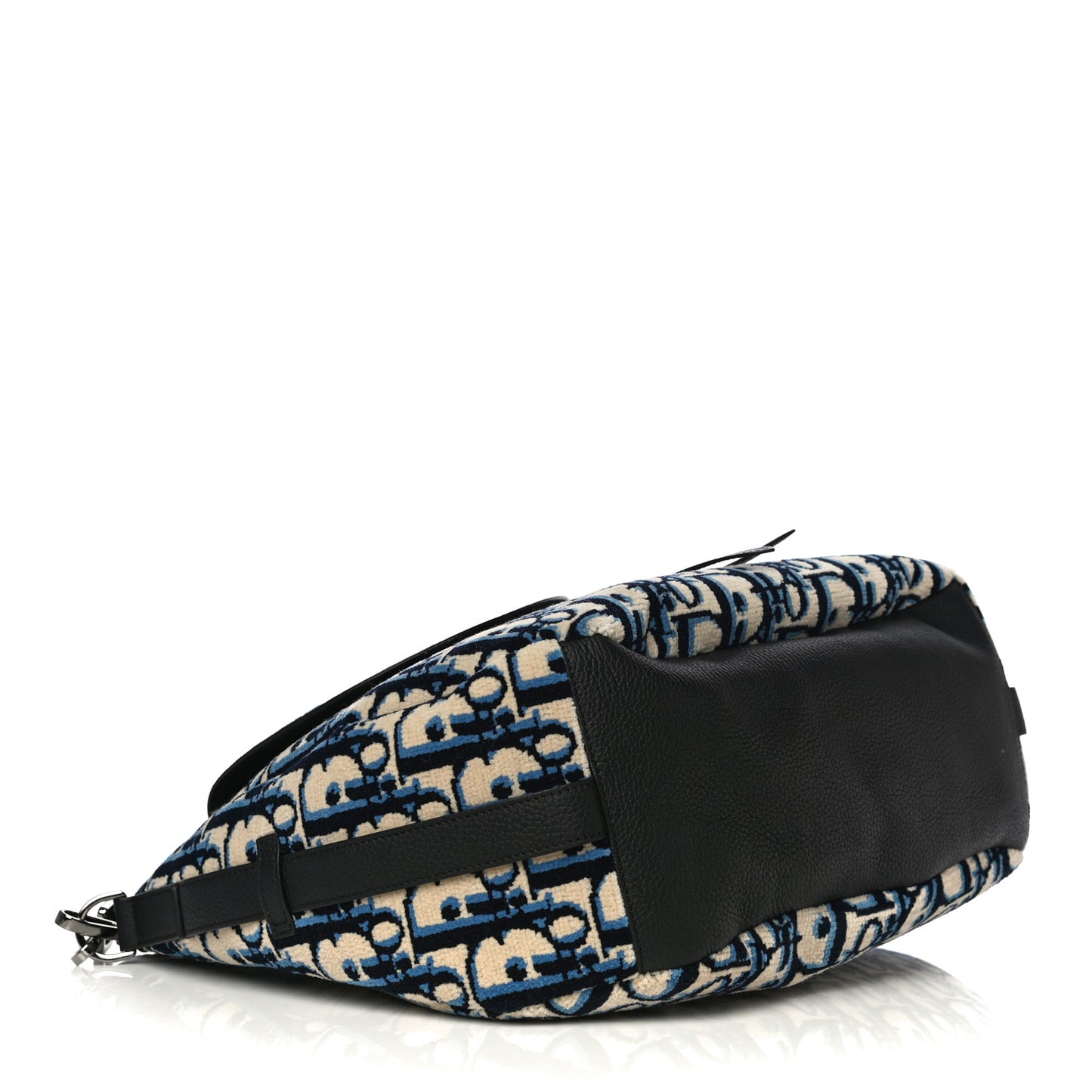 Oblique Saddle Soft Bag Bleu Marine