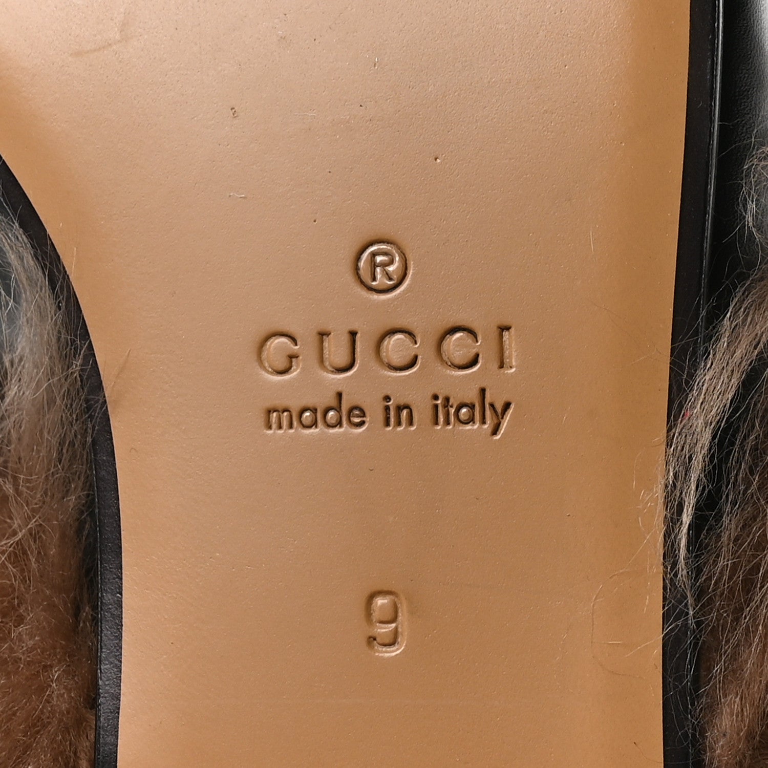 Gucci Calfskin Fur Mens Princetown Slippers 9 Black 7 of 7