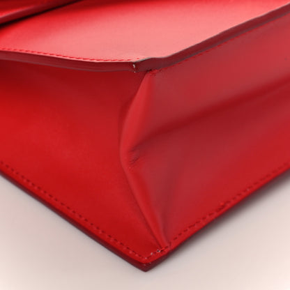 Burberry Calfskin Small TB Envelope Chain Clutch Bag Bright Red 8 of 9