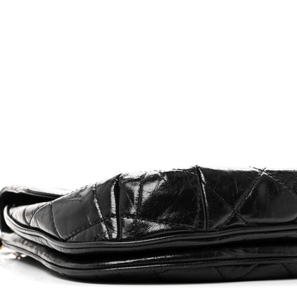 Chanel Glazed Calfskin Quilted Medium Bubble CC Flap Black 9 of 10
