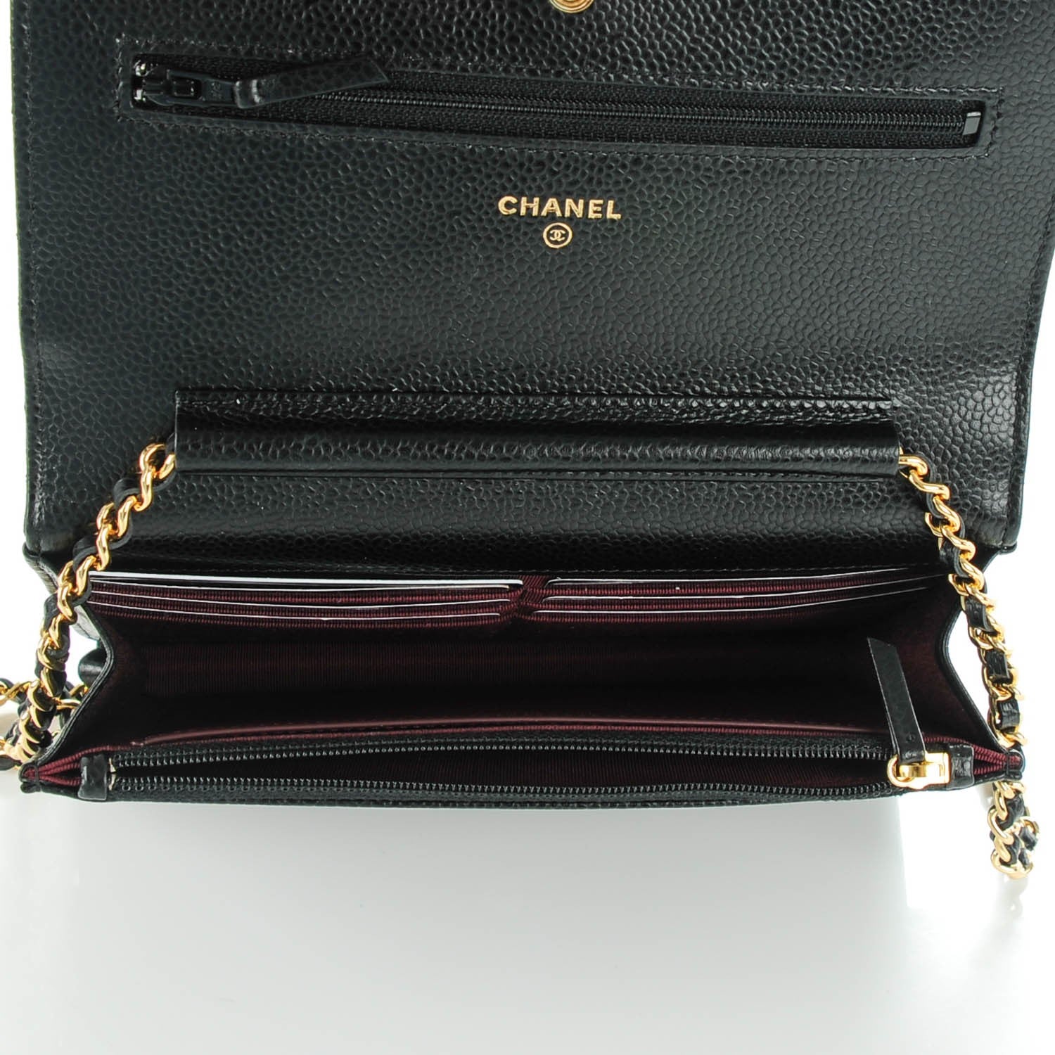 Chanel Caviar Quilted Wallet On Chain WOC Black 5 of 8