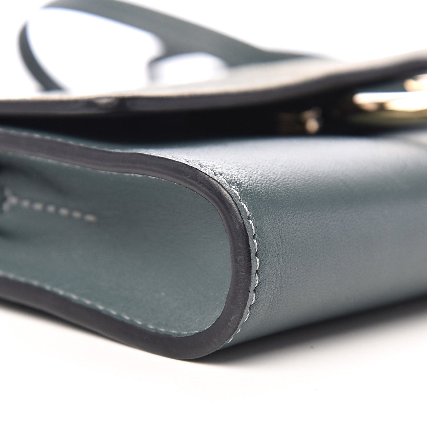 Suede Calfskin Mini Faye Shoulder Bag Cloudy Blue