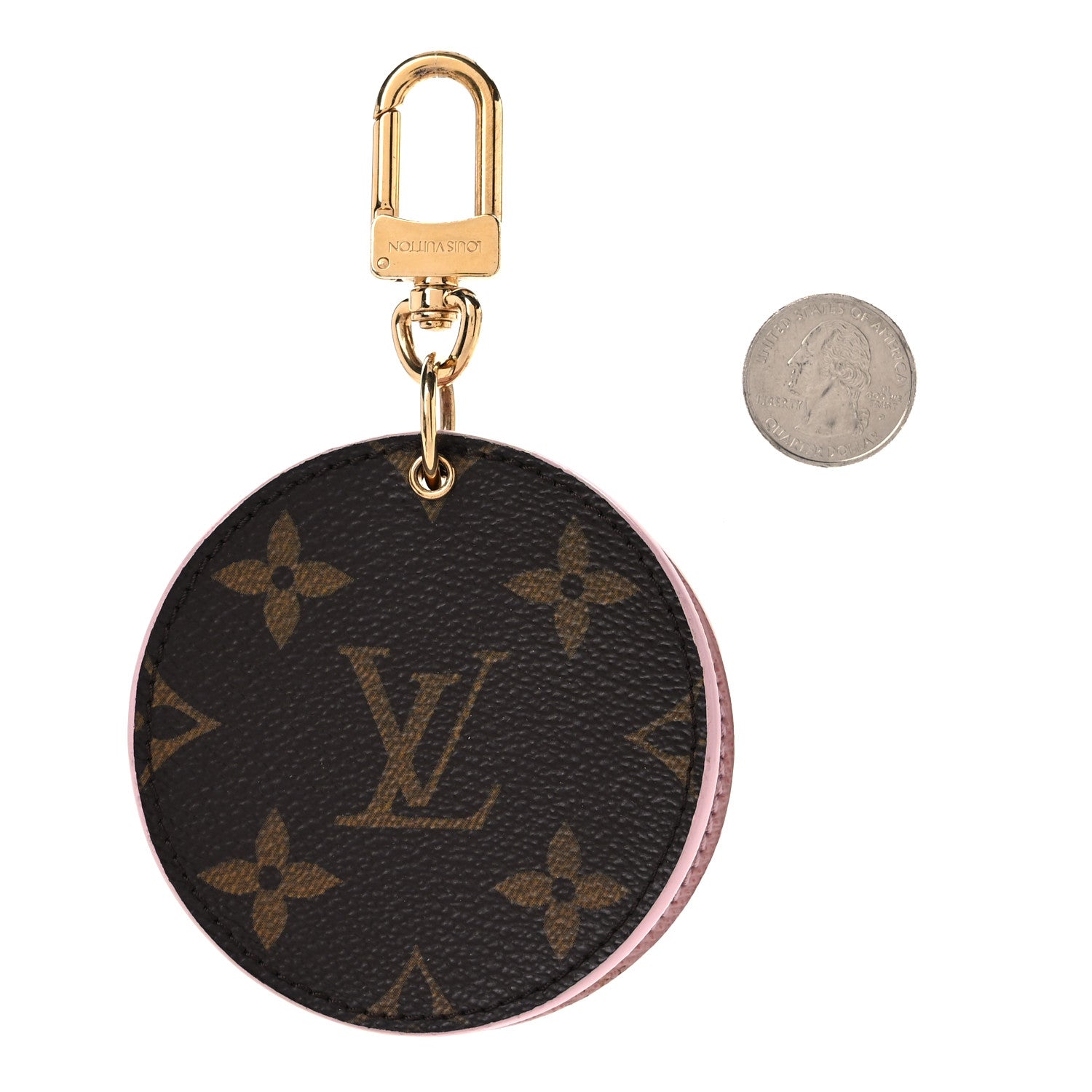 Louis Vuitton Monogram LV Mirror Bag Charm Key Holder Rose Ballerine 2 of 7