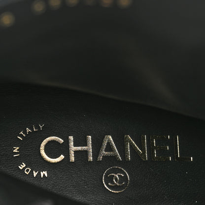 Chanel Mixed Fibers Lambskin Patent Calfskin Convertible High Boots 37 Black 15 of 16