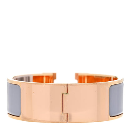 Hermes Enamel Clic Clac H Wide Bracelet PM Bleu Lin 3 of 4