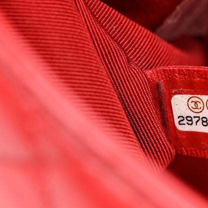 Chanel Crumpled Calfskin Medium Chain All Over Flap Red 7 of 10