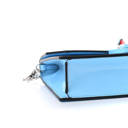 Christian Louboutin Patent Calfskin Small Elisa Baguette Blue 8 of 9