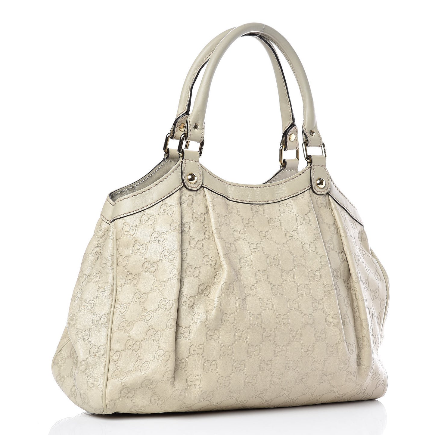 Guccissima Medium Sukey Tote Mystic White