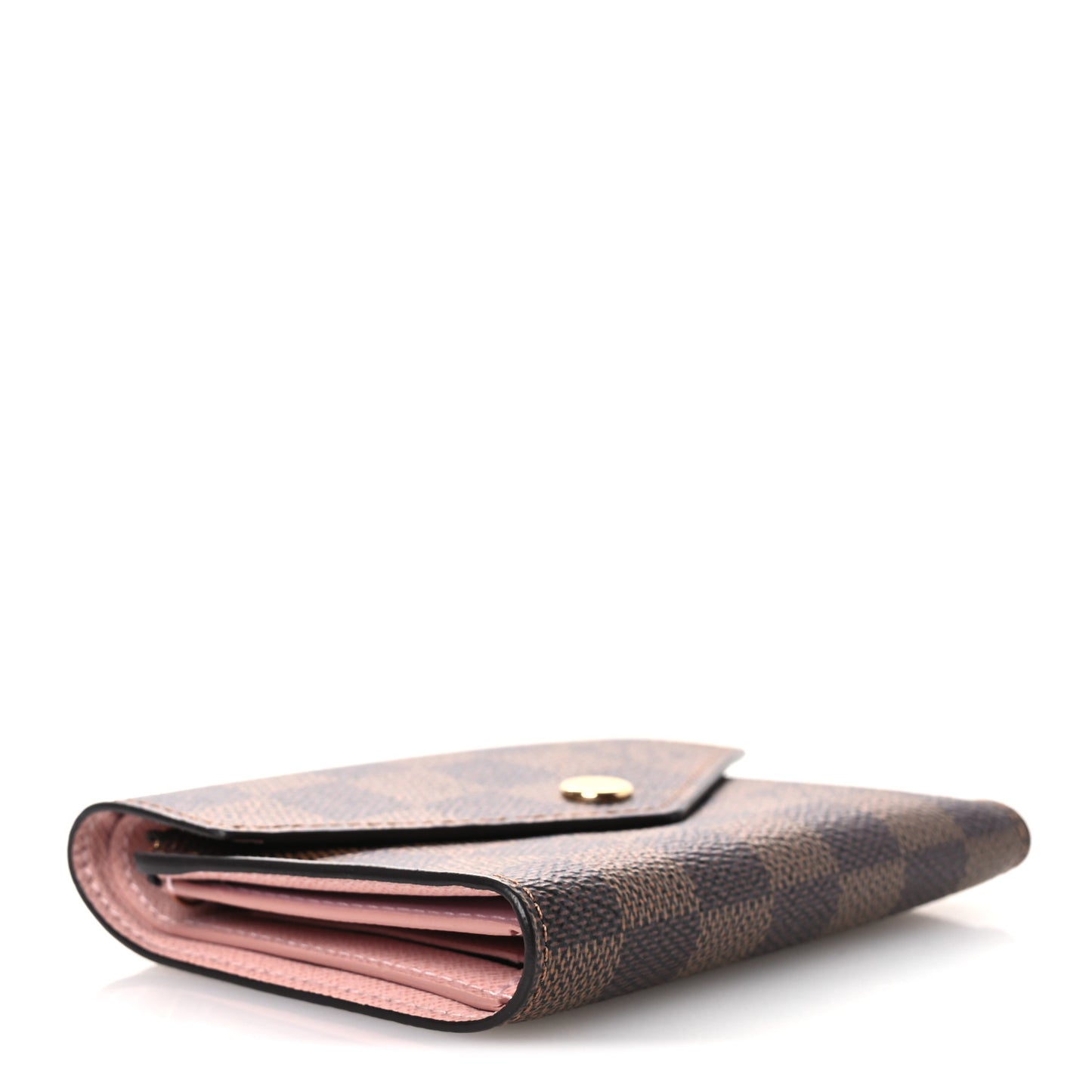 Damier Ebene Victorine Wallet Rose Ballerine