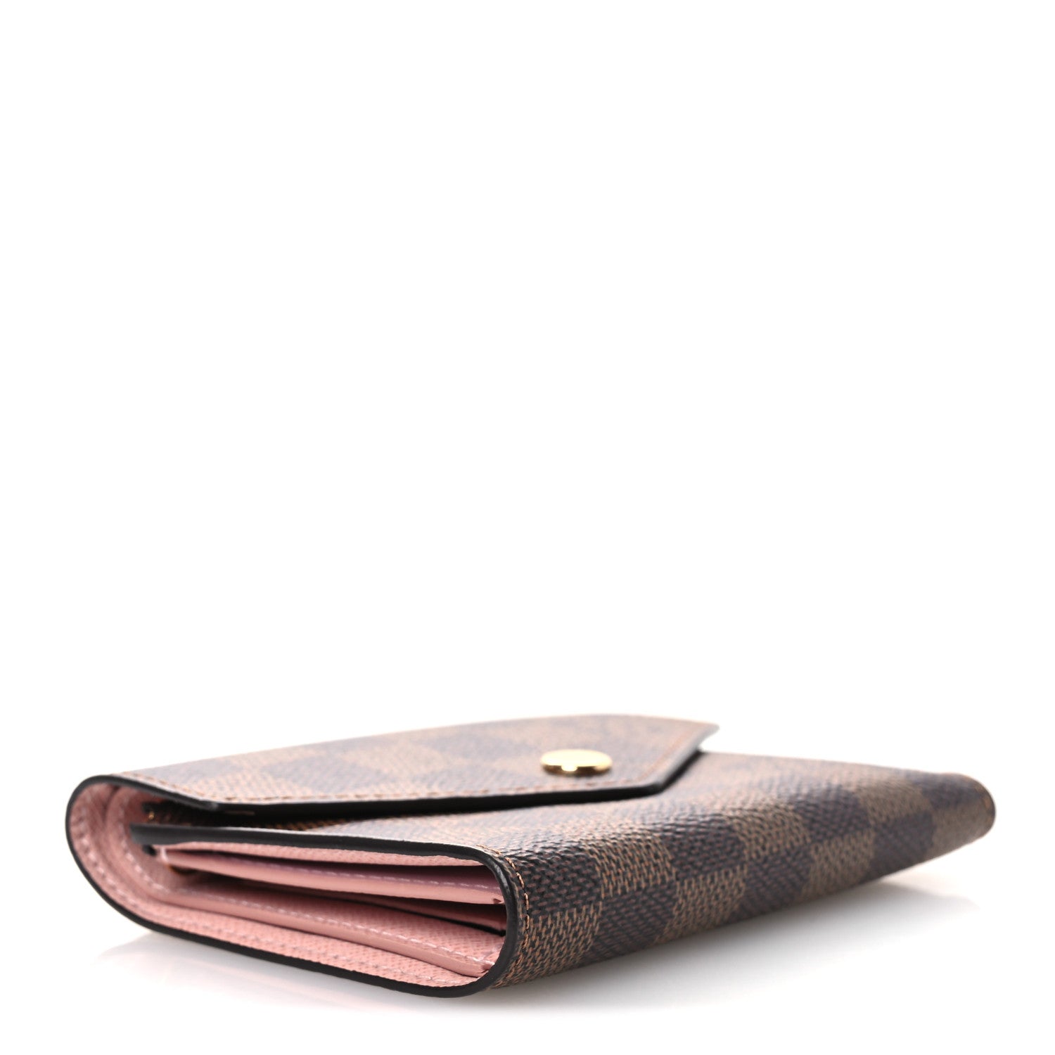 Louis Vuitton Damier Ebene Victorine Wallet Rose Ballerine 4 of 7