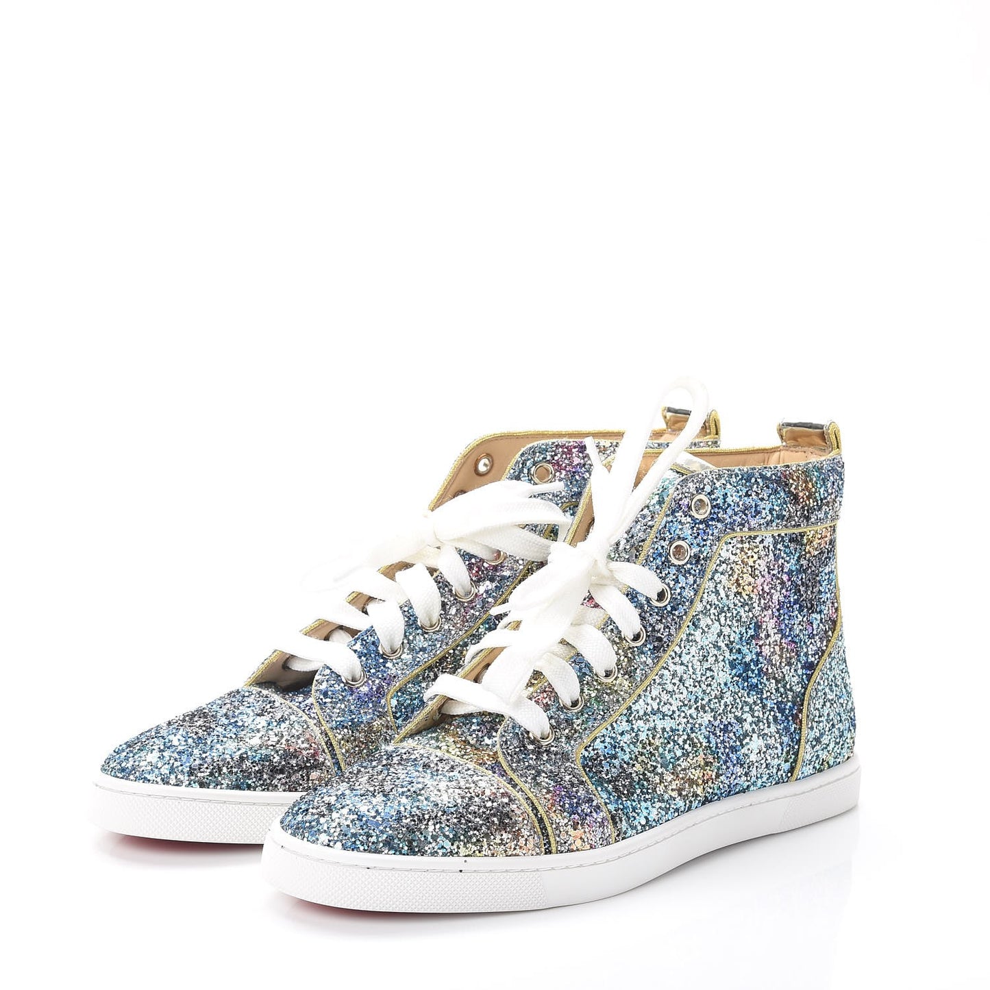 Glitter Bip Bip Flat Sneakers 38 Blue