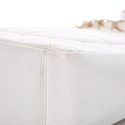 Chanel Caviar Quilted Petit Shopping Tote PST White 19 of 19