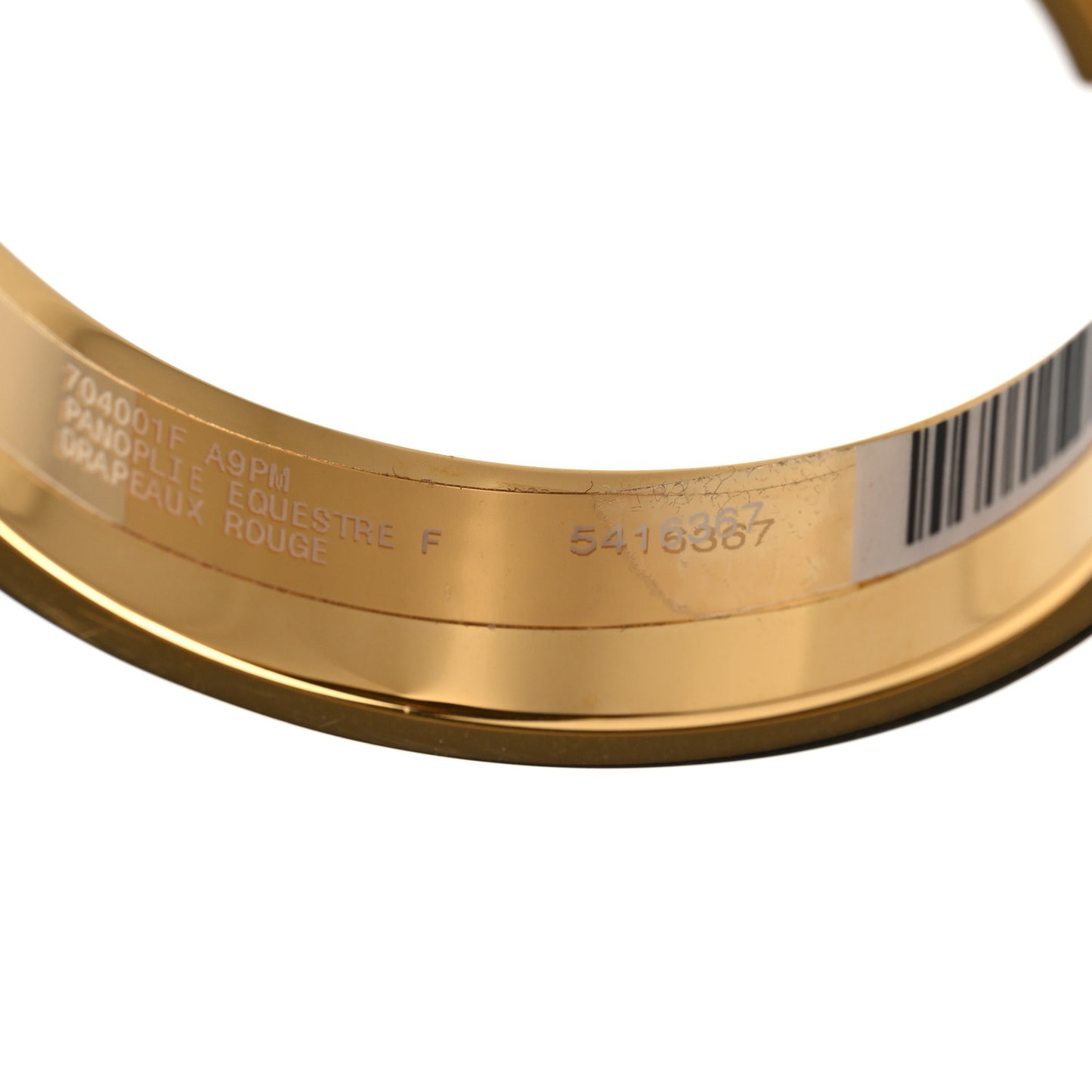 Enamel Printed Panoplie Equestre Narrow Clic Clac H Bracelet PM Drapeaux Rouge