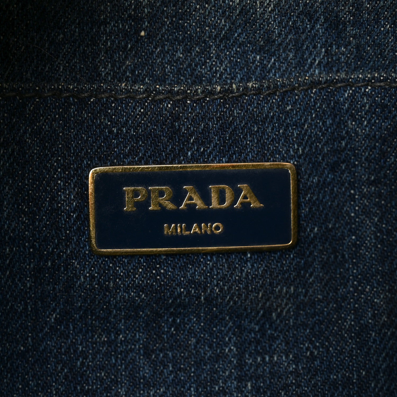 Prada Denim Canapa Small Logo Tote Avio 6 of 9